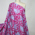EXCLUSIVE 90% Linen 10% Silk – 'Floral Hero' | Hot Pink & Ice Blue